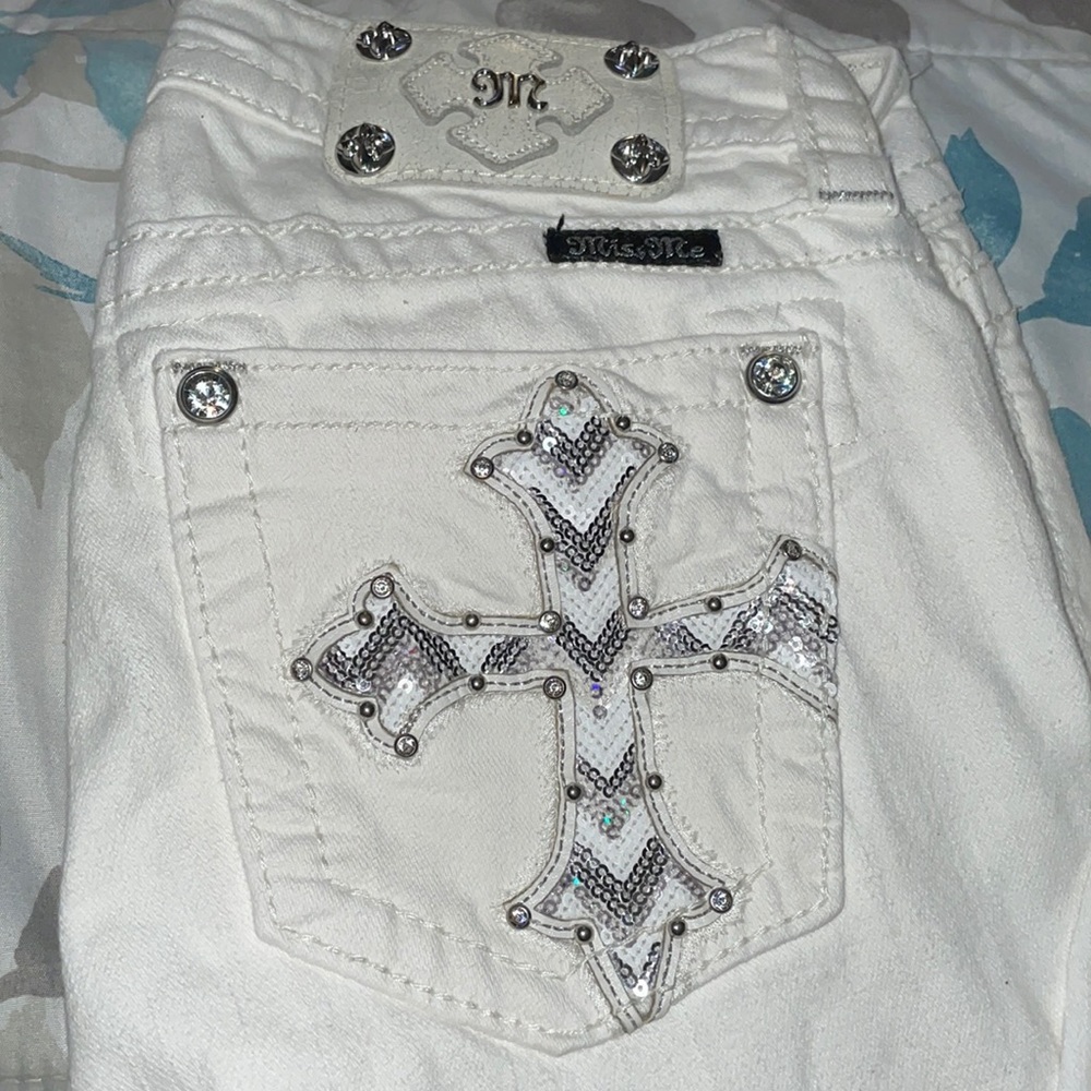 White Miss Me Jeans